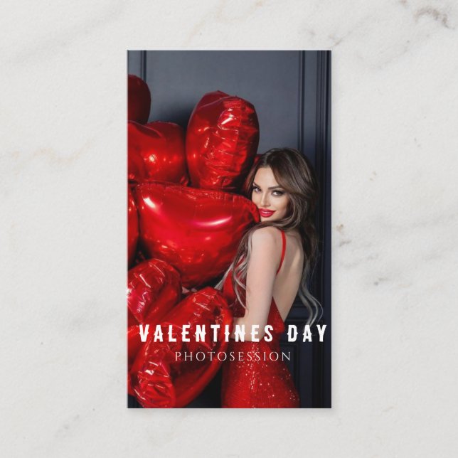 Carte De Visite Valentine's Day Femme Photosession Entreprise C (Devant)