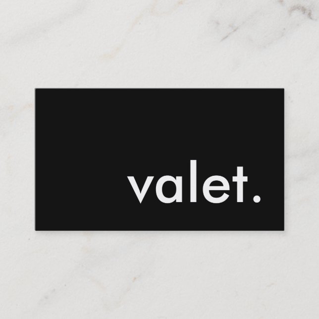 Carte De Visite valet. (Devant)
