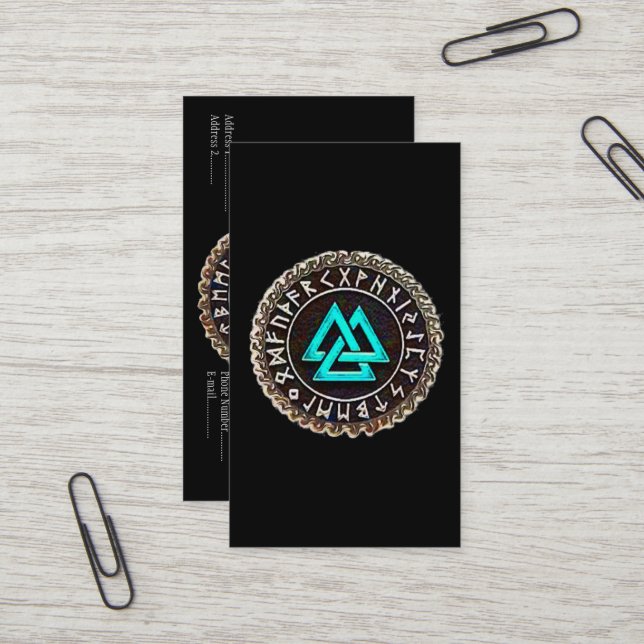 Carte De Visite Valknut~ (Winding)  (Devant/Arrière en situation)