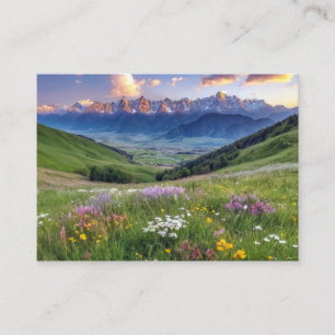 Carte De Visite Vallée Nature Extérieur Paysage Calme Tranquille