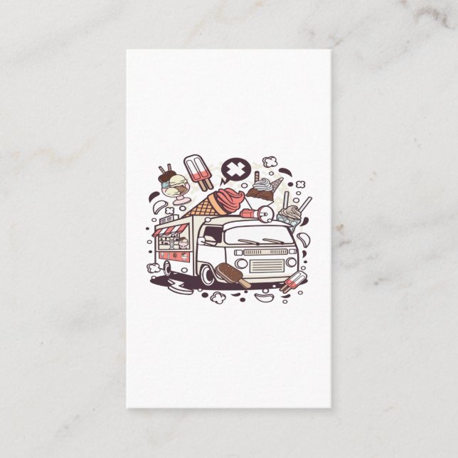 Carte De Visite Van Crème de glace (Devant)