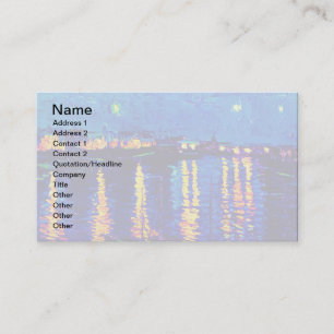 Carte De Visite Van Gogh - Nuit étoilée Sur Le Rhone Pop Art