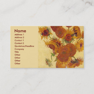 Carte De Visite Van Gogh Sunflowers (F454) Art Vintage