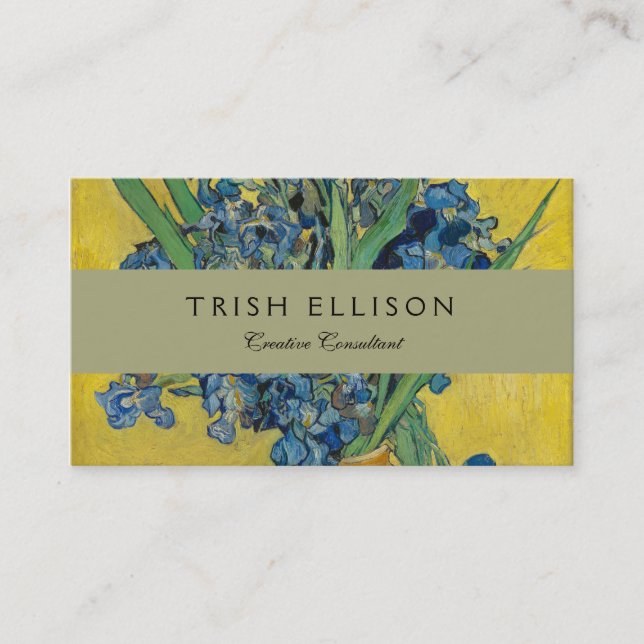 Carte De Visite Van Gogh Vase avec l'impressionnisme classique d'I (Devant)