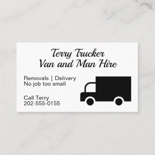 Carte De Visite Van Hire Réparation Transport