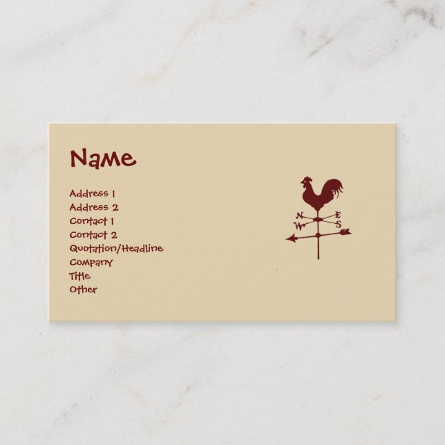 Carte de visite Vane météorologique (Devant)