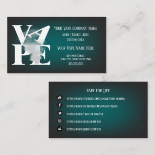 Carte De Visite VAPE   Retro VAPE Box Business Social Media