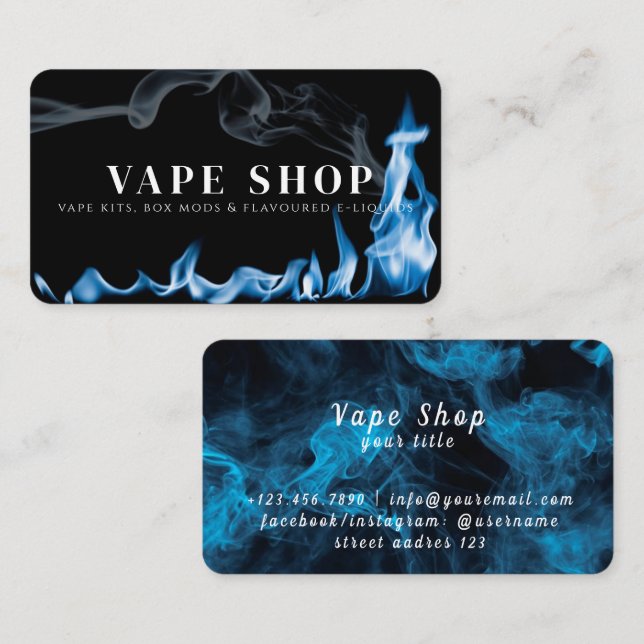 Carte de visite Vape Shop (Devant / Derrière)