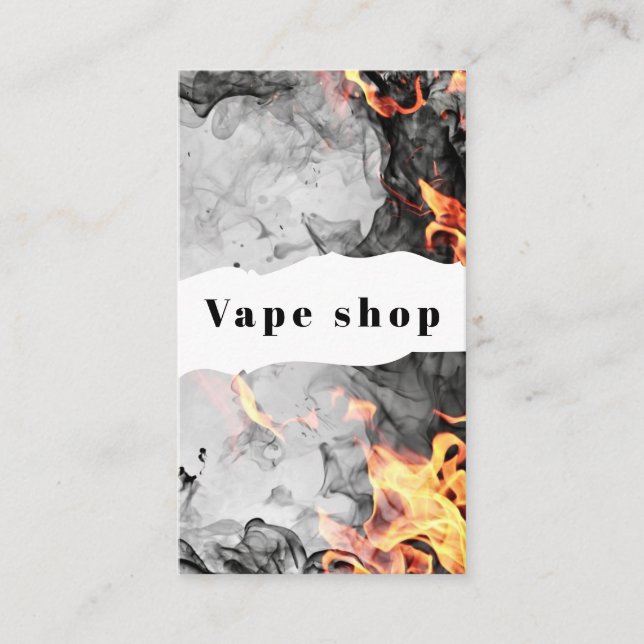 Carte De Visite Vape Smoke Shop Store Electronic Cigarette (Devant)