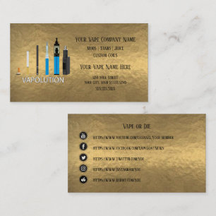 Carte De Visite VAPE   Vapolution Gold Business Médias sociaux