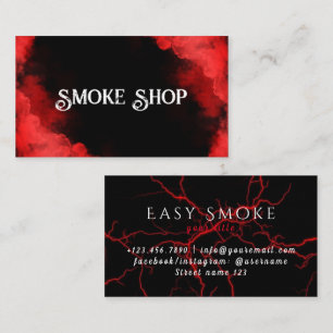 Carte De Visite Vapeur Vape Panache de Fumée Noir & Blanc