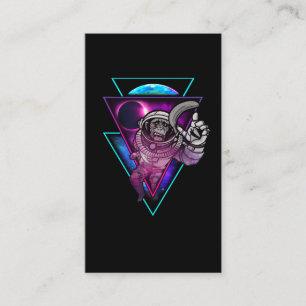 Carte De Visite Vaporwave Astronaut Space Art Monkey Bankey