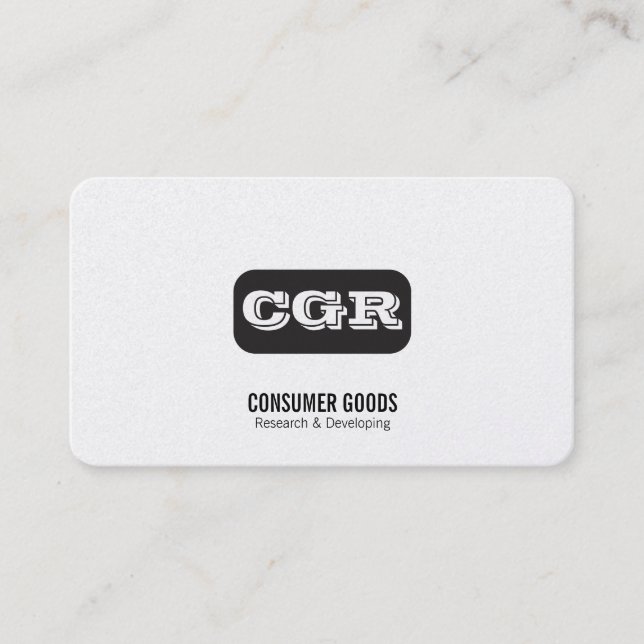 Carte De Visite Variation Arrière - plan arrondie Monogramme (Devant)