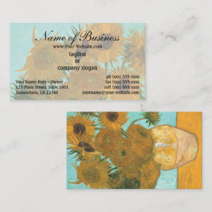 Carte De Visite Vase avec douze tournesols par Vincent van Gogh