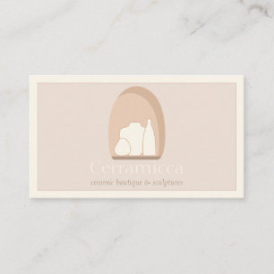 Carte De Visite Vase en sculpture de porcelaine en céramique fait 