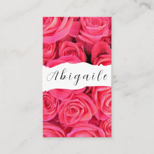 Carte De Visite Vecteur En Plume Vintage sans couture Roses Busine