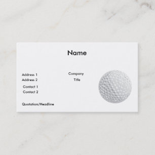 Carte De Visite vecteur graphique de balle de golf