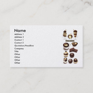 Carte De Visite Vecteurs stocks - Chocolat, Nom, Adresse 1, Ajoute