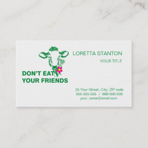 Carte De Visite Veganisme