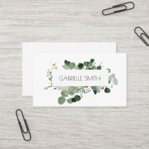 Carte De Visite Végétation moderne Mariage À feuillage persistant 