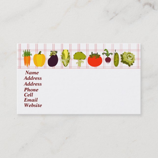 Carte de visite Veggie Lover (Devant)