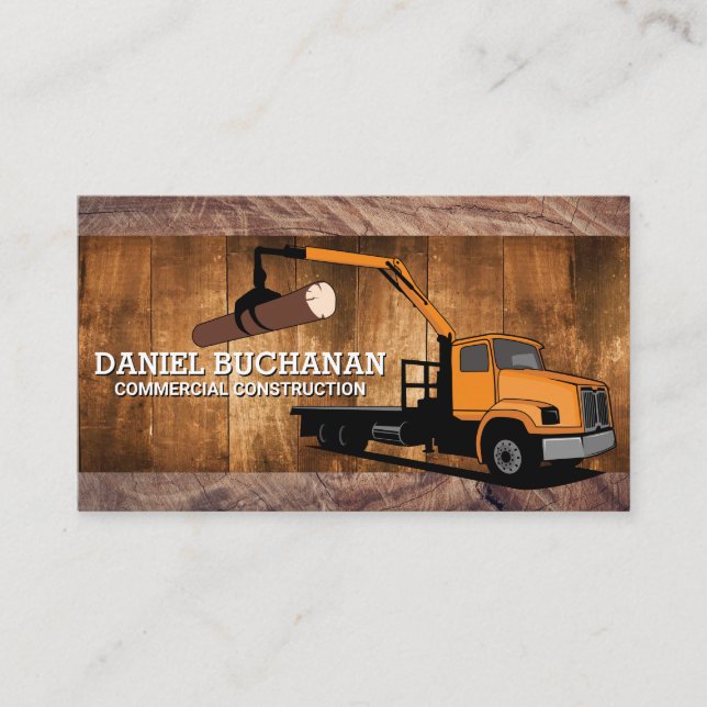 Carte De Visite Véhicule de camion de bois (Devant)