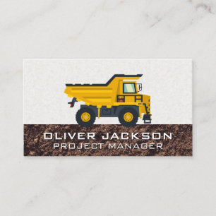 Carte De Visite Véhicule de camionnette de construction Construc
