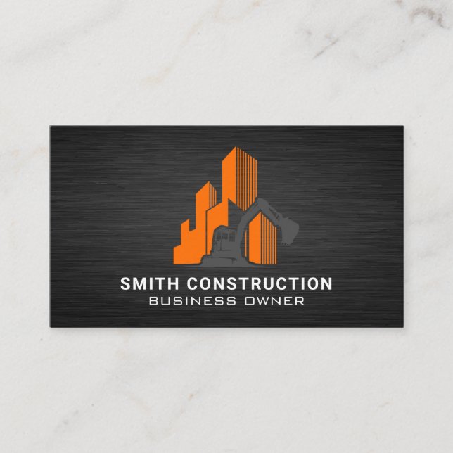Carte De Visite Véhicule de construction | Bâtiment (Devant)