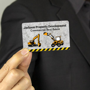 Carte De Visite Véhicule de construction   Développement immobilie