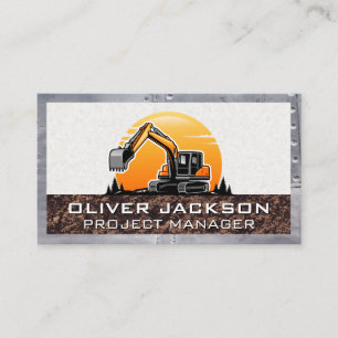 Carte De Visite Véhicule d'excavation   Développeur de constructio