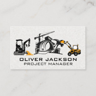 Carte De Visite Véhicules de construction Bulldozer   Site Builder
