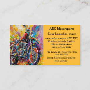 Carte De Visite Véhicules de motocyclettes VTT motorisés modifiabl