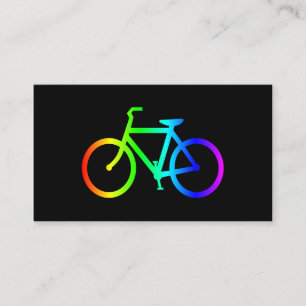 Carte De Visite Vélo arc-en-ciel ombré brillant