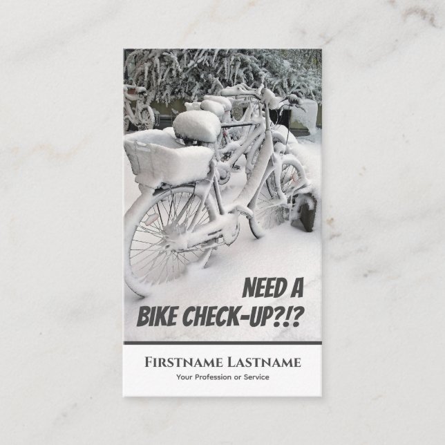 Carte De Visite Vélo congelé amusant pour les ateliers de réparati (Devant)