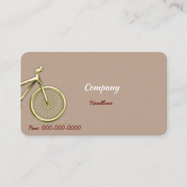 Carte De Visite Vélo Gold (Devant)