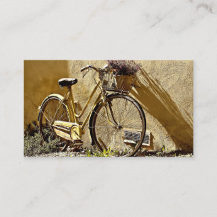 Carte De Visite Vélo jaune coloré vintage