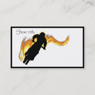 Carte De Visite Vélo Off Road Dirt avec flammes