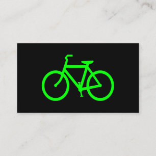 Carte De Visite Vélo vert noir et citron vert