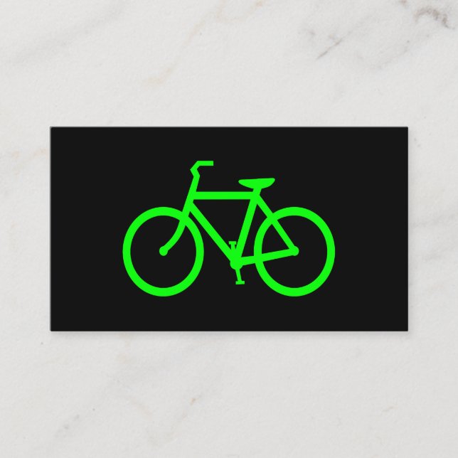 Carte De Visite Vélo vert noir et citron vert (Devant)