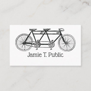 Carte De Visite Vélo vintage Conçu Pour Deux / Vélo Tandem