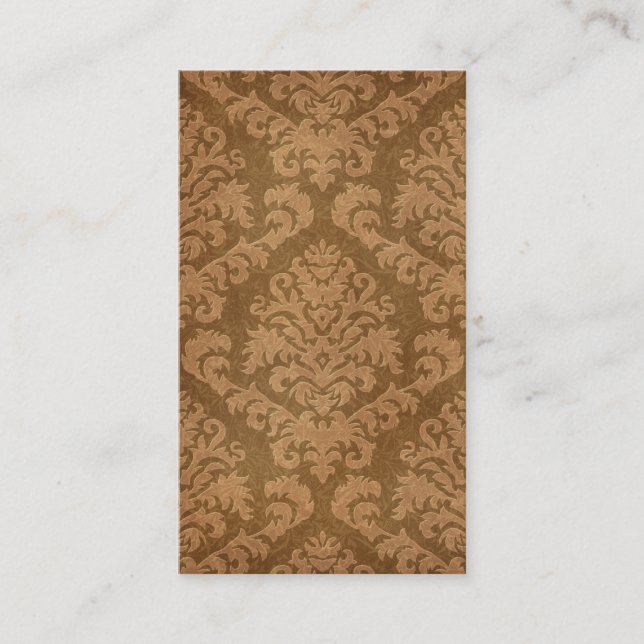 Carte De Visite Velours de coupe de damassé, tapisserie aux (Devant)