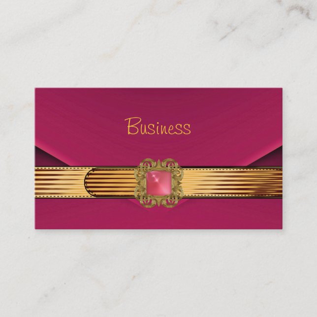 Carte de visite Velours rose Clutch or Purge (Devant)