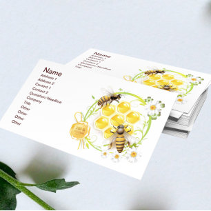 Carte De Visite Vendeur de miel Apiariste apiculteur