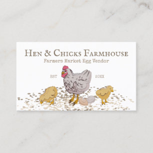 Carte De Visite Vendeur d'œufs du marché des agriculteurs