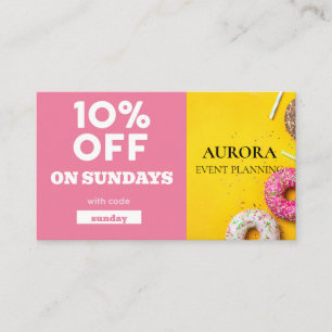 Carte De Visite Vente à prix réduit de la planification d'événemen