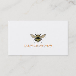 Carte De Visite Vente au détail en or jaune d'abeille simple