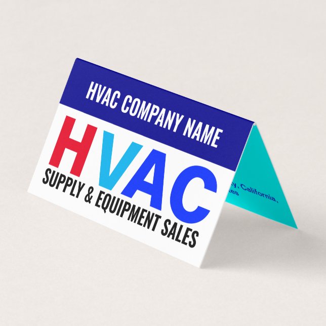 Carte De Visite Vente d'approvisionnement et d'équipement - HVAC (Devant)