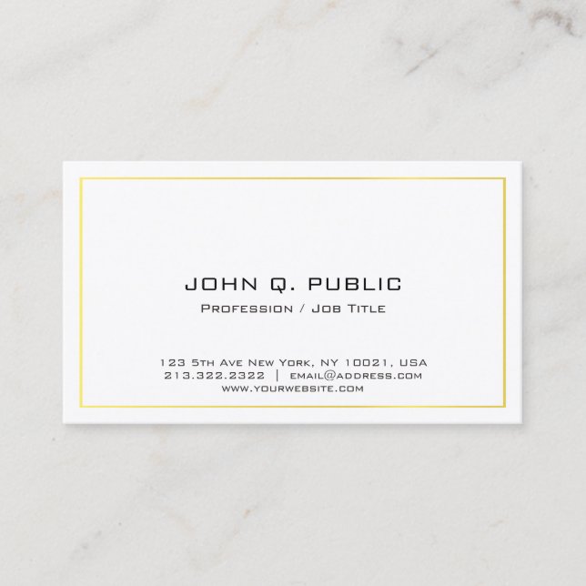 Carte De Visite Vente de bijoux d'antiquités Vendeur d'or simple e (Devant)