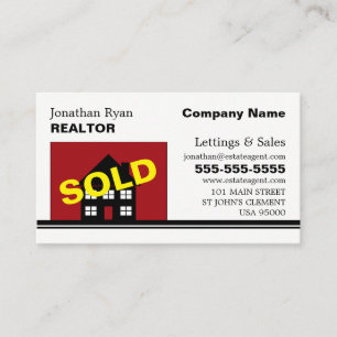 Carte De Visite Vente de maison, revendeur, agent immobilier
