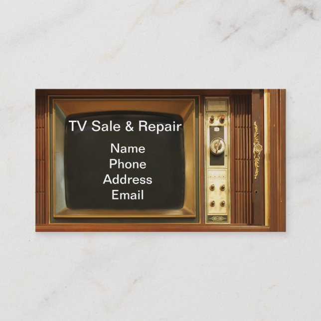 Carte De Visite Vente de télévision et services des réparations (Devant)